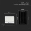 200W LED prožektorius su saulės baterija, juodas, 2000-8000K, dimeriuojamas