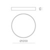 204W LED lubinis šviestuvas LONDON, juodas, 2700/3000/4000K, P3760672N