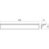20,8W LED sieninis šviestuvas VELAS, rusvas, 3000K, 01-3952