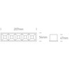 20W LED įleidžiamas šviestuvas, juodas, 3000K, 50506B/B/W