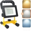 20W LED įkraunamas prožektorius su stovu TIGRA, juodas, 4000K, IP54