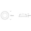 20W LED įleidžiamas šviestuvas, juodas, 3000/4000/5000K, IP65, 10120FD/B/V