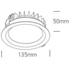 20W LED įleidžiamas vidaus/lauko šviestuvas, juodas, 3000/4000/5000K, IP54, 10120BX/B/V