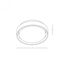 20W LED lauko plafonas, baltas, 3000K, IP65, E326