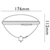 20W LED lemputė, GX16d, PAR56, 2500K, dimeriuojama