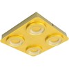 20W LED lubinis šviestuvas AURORE, žalvario sp./skaidrus, 3000K