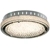 20W LED lubinis šviestuvas NINO ROUND, chromo/baltos sp./skaidrus, 3000K