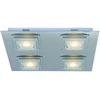 20W LED lubinis šviestuvas PEPPE, chromo sp./skaidrus, 3000K