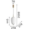 20W LED pakabinamas šviestuvas UMILE, baltas, 3000K, 314945