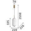 20W LED pakabinamas šviestuvas UMILE, baltas, 3000K, 314952