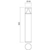 20W LED pastatomas lauko šviestuvas PALACE, tamsiai rudas, 3000K, IP54, 90163