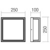 20W LED paviršinis lauko šviestuvas QUADRIS, rūdžių sp., 3000K, IP54, 90566