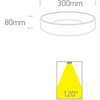 Lubinis šviestuvas 20W LED paviršinis šviestuvas, baltas, 2700/3000/4000K, 62130N/W/V