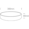 Lubinis šviestuvas 20W LED plafonas, baltas, 3000K, 62118D/W/W