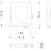 20W LED prožektorius KORTA, pilkas, 4000K