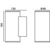 Sieninis šviestuvas 20W LED sieninis fasado šviestuvas LENTA 4K, juodas, 4000K