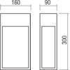Sieninis šviestuvas 20W LED sieninis lauko šviestuvas STAND, tamsiai pilkas, 3000K, IP65, 90603