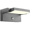 20W LED sieninis reguliuojamas lauko šviestuvas FLIP, tamsiai pilkas, 3000K, IP54, su judesio davikliu, 90587