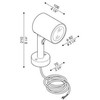 20W LED sieninis šviestuvas AGO PLUS, rudas, 3000K, 40°, IP66, su filtru nuo akinimo, dimeriuojamas
