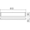 20W LED sieninis šviestuvas PEPAS, juodas, 3000K