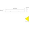 Sieninis šviestuvas 20W LED sieninis vonios šviestuvas, baltas, 3000K, IP44, 38120R/W/W