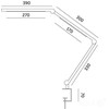 20W LED stalo šviestuvas TENUIX FOLD, juodas, 3000/4000/6500K, dimeriuojamas