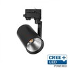 20W LED šviestuvas į 3 fazių bėgelius, juodas, 4000K, CREE LED chip