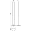 20W LED toršeras LATIUM, juodas, 3000K