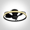 Lubinis šviestuvas 20W ventiliatorius su dimeriuojamu 28W LED šviestuvu, juodas, 3000/4000/5500K, 6300A/B/V