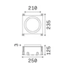 Ideal Lux 21W įleidžiamas lauko šviestuvas TAURUS PT WIDE ROUND, plieno sp., 3000K, 325729