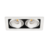 21W LED įleidžiamas šviestuvas TWIST DOUBLE, 3000K (šiltai balta), baltas. Pridedamas DALI maitinimo šaltinis.