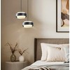 21W LED pakabinamas šviestuvas DONAL, juodos/baltos sp., 3000K, reguliuojamas aukštis, 4329700