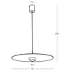 21W LED pakabinamas šviestuvas, juodas, 3000K, dimeriuojamas, 55cm, 2587