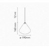 21W LED pakabinamas šviestuvas STRING LIGHT CONE, juodas, 2700K, dimeriuojamas
