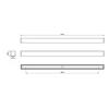 21W LED paviršinis linijinis šviestuvas ICE-S1030, baltas, 3000K, IP44, 103cm