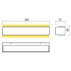 21W LED sieninis lauko šviestuvas DASH, baltas, 3000K, IP65, 90405