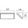 Sieninis šviestuvas 21W LED sieninis lauko šviestuvas MAKO, tamsiai pilkas, 3000K, IP65, 90160