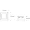 22W LED įleidžiamas šviestuvas, baltas, 4000K, 50122D/W/C