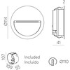 2,2W LED įleidžiamo montavimo sieninis šviestuvas SPICA, baltas, 2200/2700/3200/4000K, IP65, E2061071B
