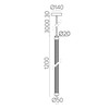 22W LED pakabinamas šviestuvas LINEO, juodas, 2700/3000K, C4008170N