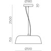22W LED pakabinamas šviestuvas OSLO, baltas, 2700/3000/4000K, dimeriuojamas, C3999070BDP