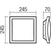 22W LED paviršinis lauko šviestuvas TALLIN, tamsiai pilkas, 3000K, IP54, 90007