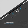 V-tac 22W LED šviestuvas į magnetinius bėgelius ULTRA THIN, juodas, 3000K