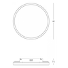 23W LED lubinis šviestuvas, šlifuoto sidabro sp., 2700/3000/4000K, dimeriuojamas, 25161