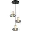 23W LED pakabinamas šviestuvas SIREL, gintaro/dūmų/juodos/bronzos sp., 3000K, 4326800