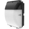 Sieninis šviestuvas 24/18W LED sieninis fasado šviestuvas WALLPACK COMBO, juodas, 4000/6500K, 110°, IP65