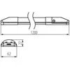 Kanlux 24/30/36W LED linijinis šviestuvas NOBEN, baltas, 3000/4000/6500K, IP54, 120cm