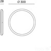 24W LED lubinis šviestuvas NIVERA CIRCLE, baltas, 3000/4000/6000K, IP54