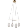 24W LED pakabinamas šviestuvas ALANI, aukso sp./skaidrus, 3000K