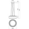 24W LED pakabinamas šviestuvas SOLERA, juodos/baltos/dūmų sp., 3000/4000K, 01-3591